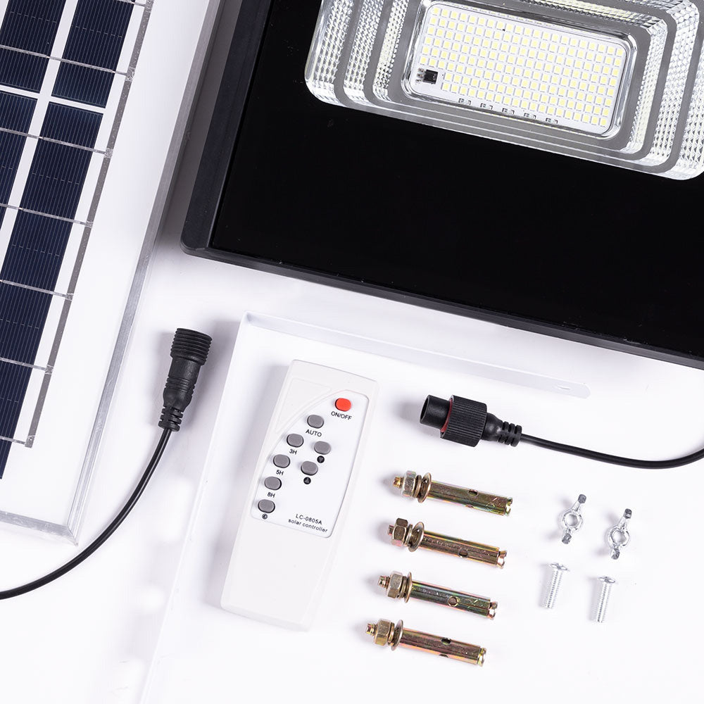 Proyector LED solar 65W 6500K Panel: Bateria 6V/8W: Control remoto 3,2V/5000MaH — Vetonek (6)