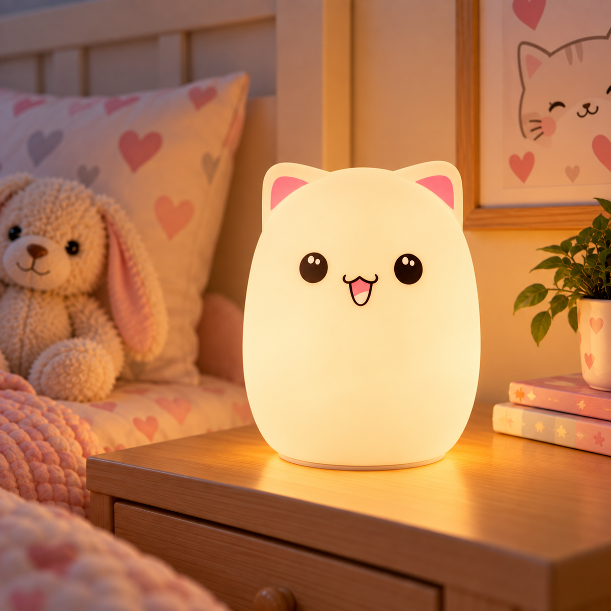 Lampara Nocturna de Pared Led Infantil Quitamiedos y Recargable "Wallchick" — Vetonek