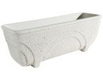 Jardinera Cirueña larga de hormigón blanco