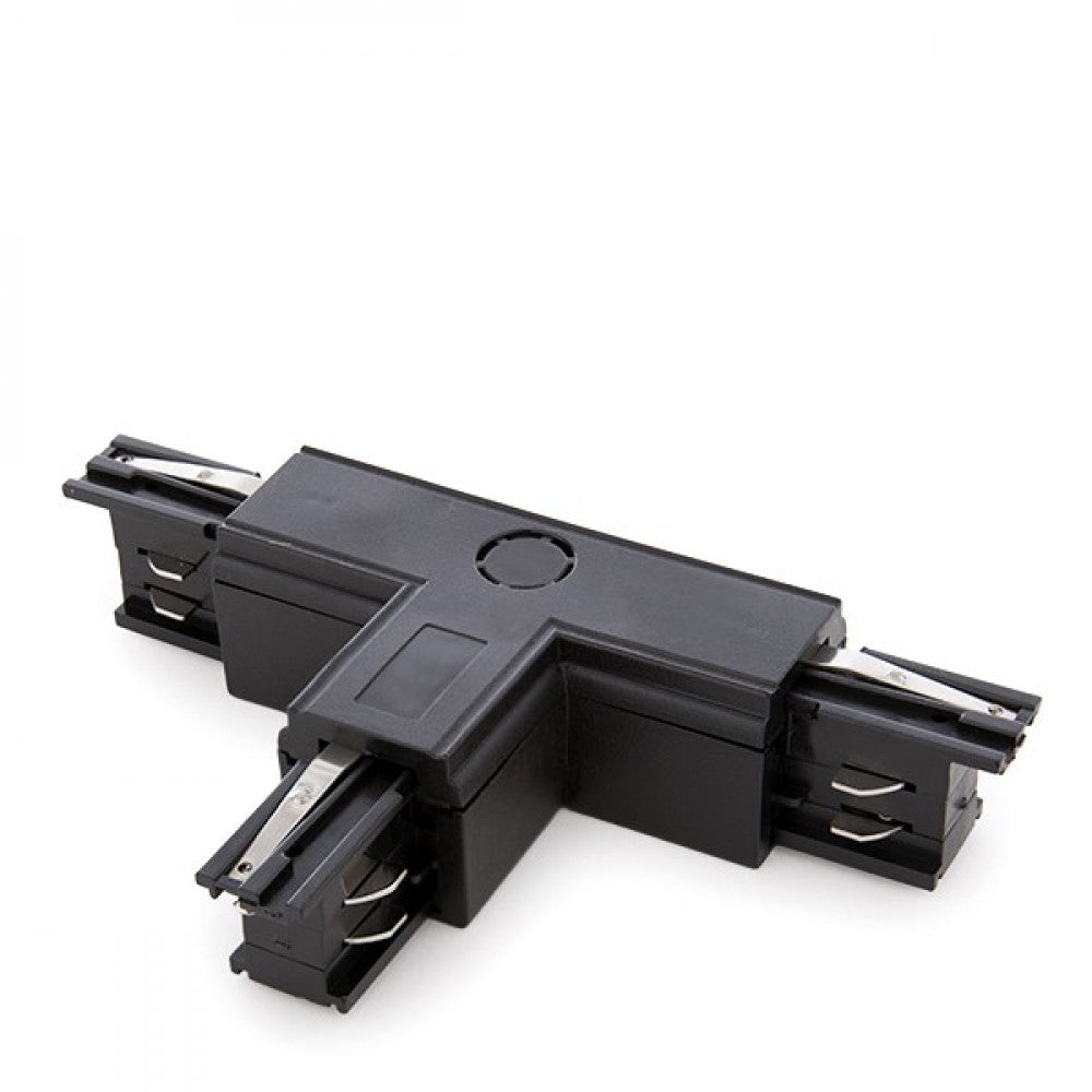 Conector T Carril Trifásico Negro — Vetonek