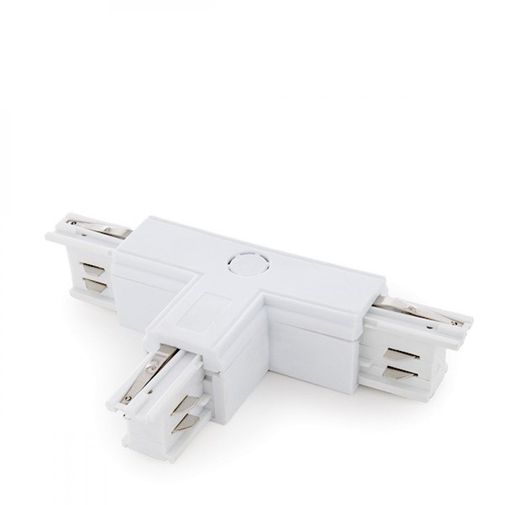 Conector T Carril Trifásico Blanco — Vetonek