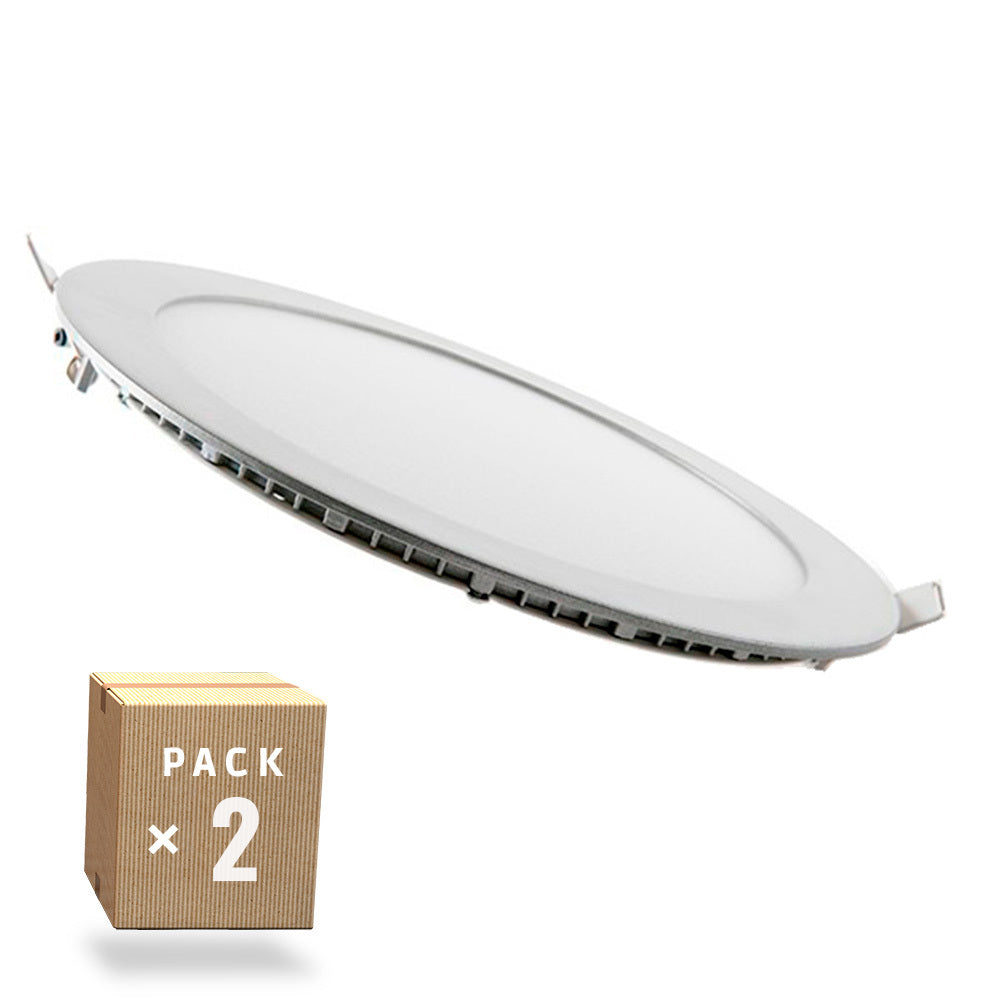 Pack 2 Placas LED 18W 1800Lm 6000ºK Circular — Vetonek
