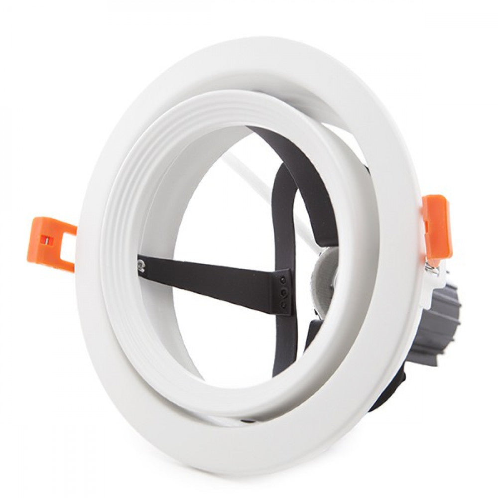 Aro Foco Downlight Par 30 E27 (Sin Lámpara) Blanco — Vetonek