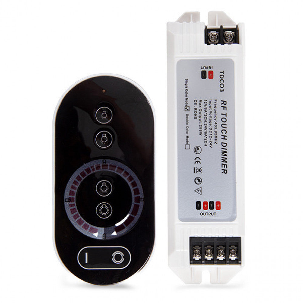 Controlador-Dimmer Táctil Tira LED Unicolor 12-24VDC ► 144/288W — Vetonek