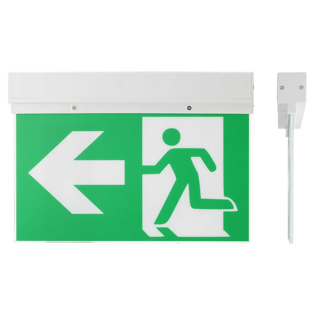 Luz de emergencia LED permanente de 3 W para montaje en superficie con señalización de doble cara y autotest — Vetonek (2)