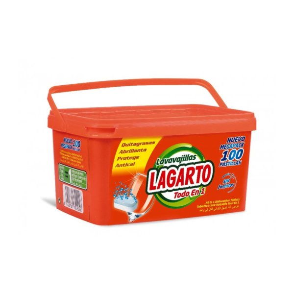 Lagarto Pastillas Lavavajillas Todo en Uno - Pack 100 uds Vetonek