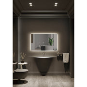 Espejo Iluminado Baño "Italia" 100cm Blanco Frío Sensor Antivaho/On-Off — Vetonek
