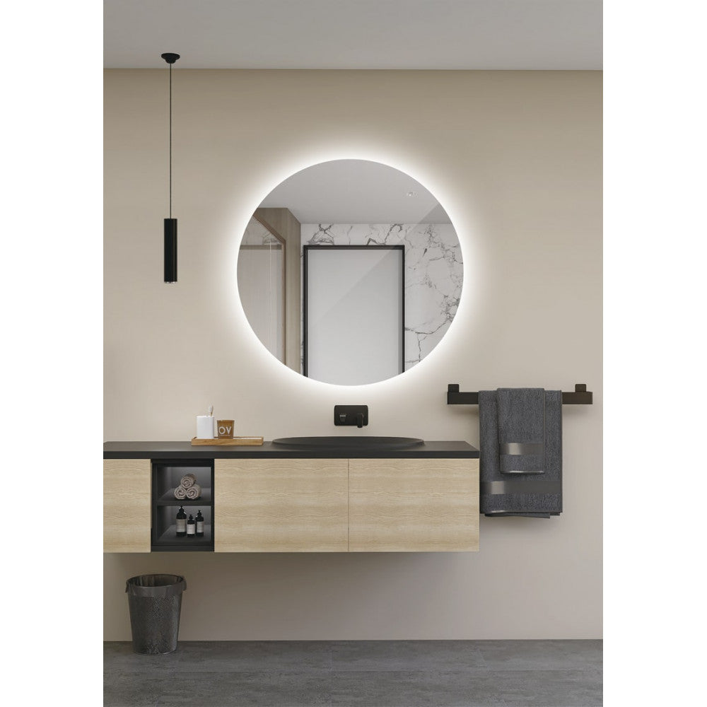 Espejo Iluminado Baño "Lisboa" Ø80cm Blanco Frío Sensor Antivaho/On-Off — Vetonek (5)