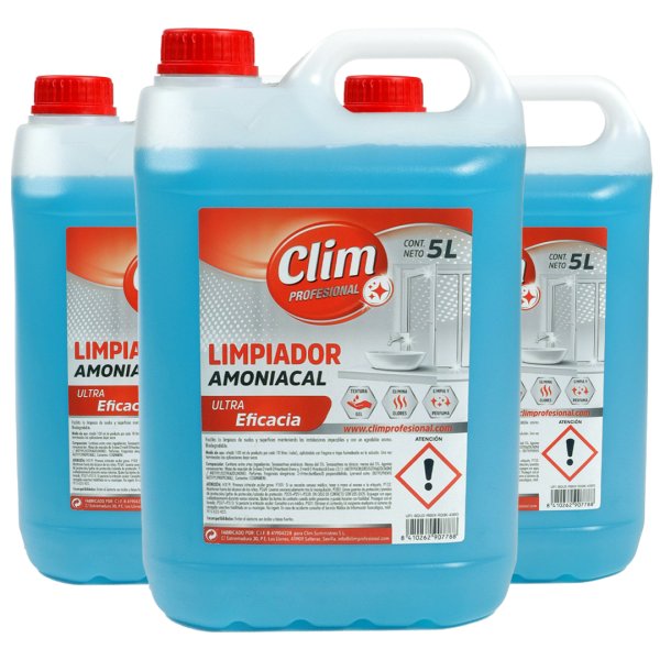 Limpiador Amoniacal de Alta Densidad - Caja de 3 Garrafas de 5L Vetonek