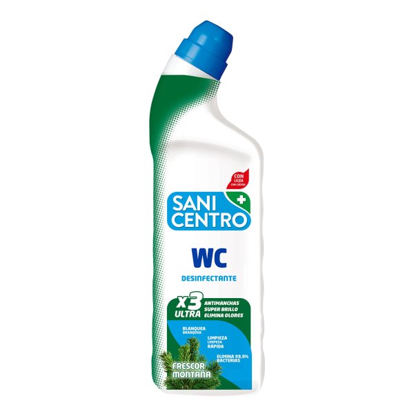 Gel WC anticalcaire Sanicentro avec eau de Javel 4 en 1 - Boîte de 12 unités Vetonek