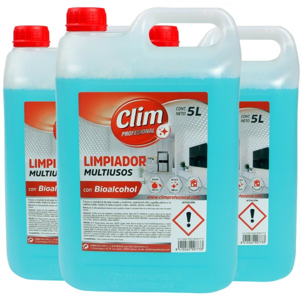 Limpiador multiusos con bioalcohol (3 garrafas de 5L) Vetonek