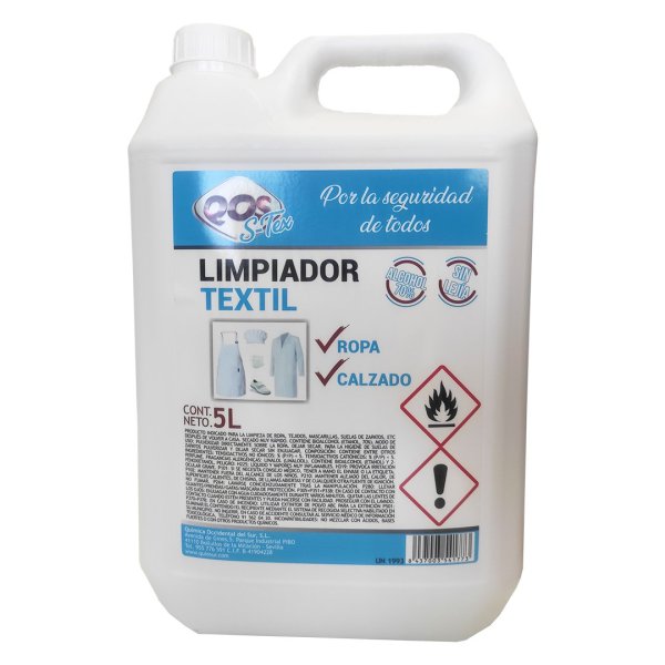 Nettoyant textile QOS Sanit avec 70 % d'alcool - 5L Vetonek