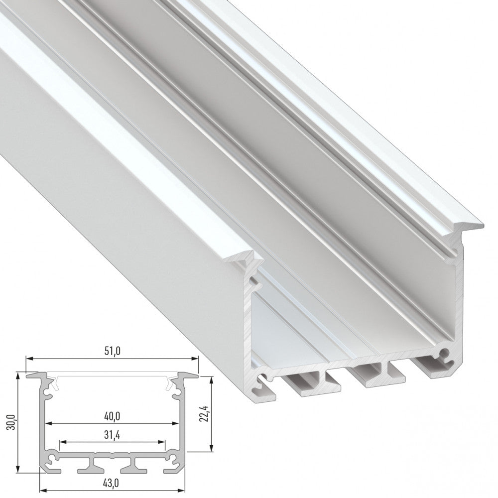 Perfil Aluminio Tipo INSO 2,02M — Vetonek