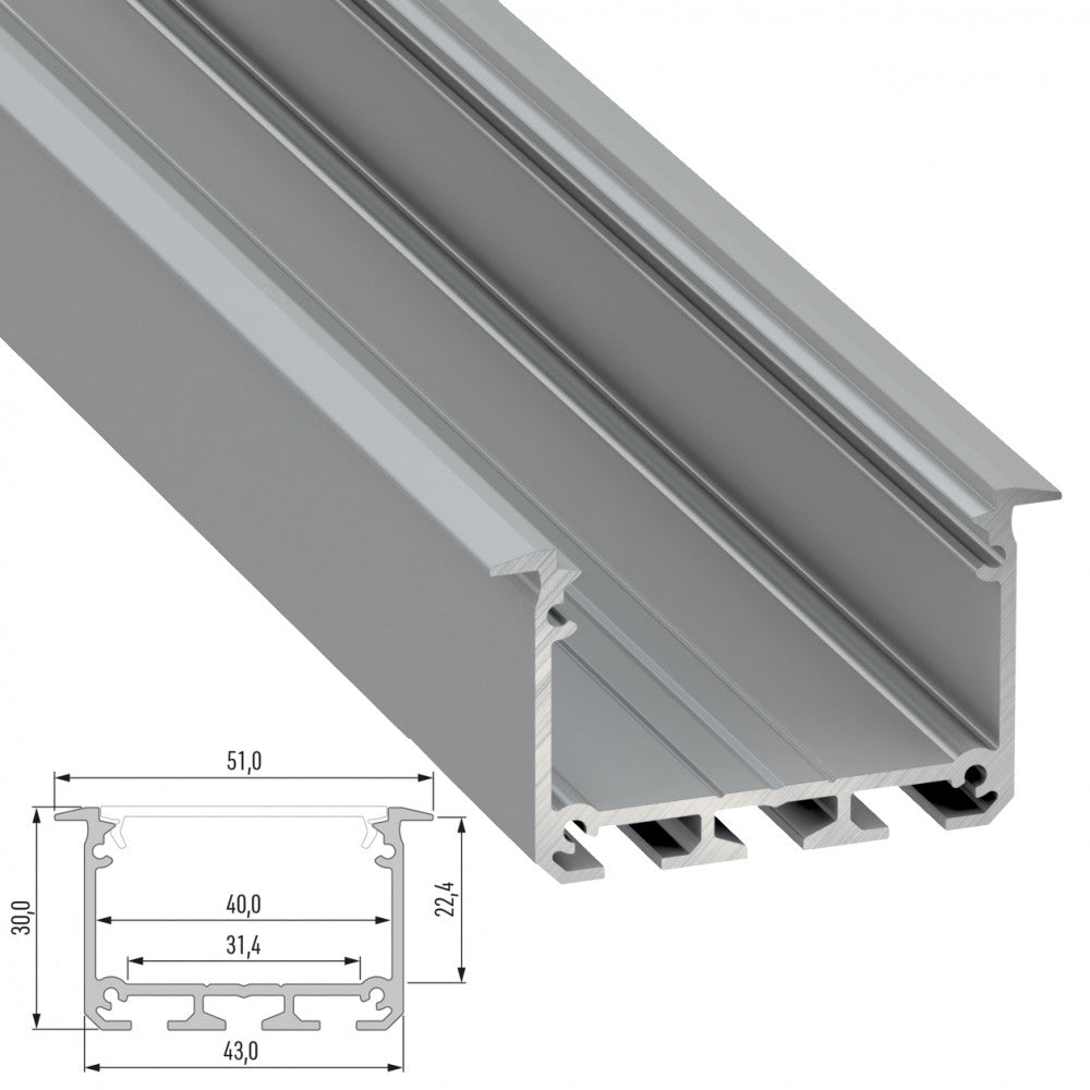 Perfil Aluminio Tipo INSO 2,02M — Vetonek (2)