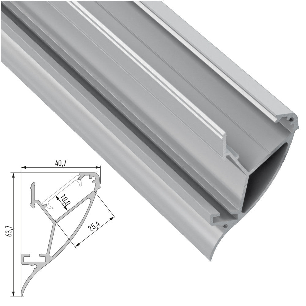 Perfíl Aluminio CONVA 2,02M — Vetonek (2)