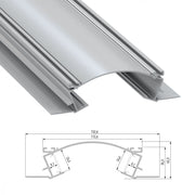 Perfíl Aluminio VEDA 2,02M - Anodizado Plata — Vetonek (2)