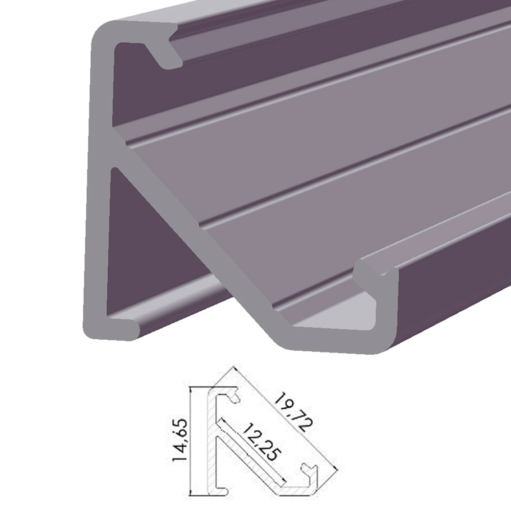Perfíl Aluminio Tipo ECO P03 1,00M — Vetonek