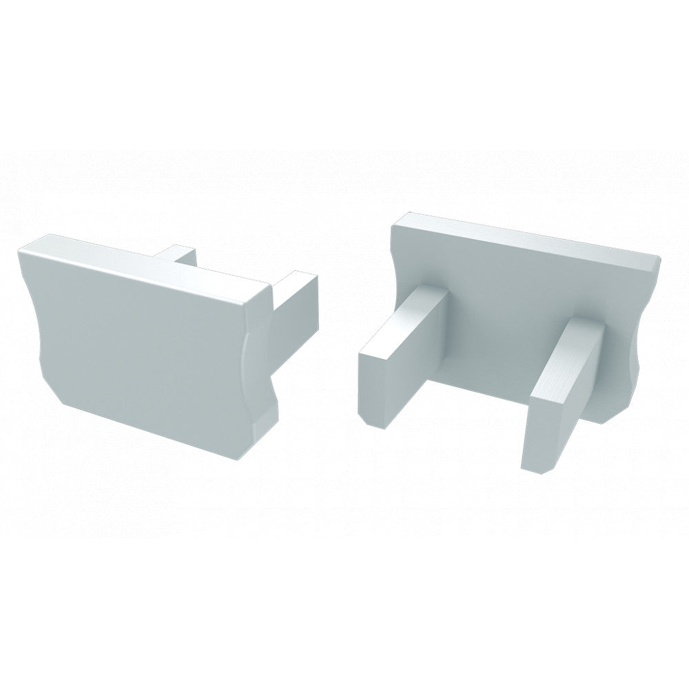 Tapón Final Perfíl Tipo X - Plástico Blanco-Con Agujero — Vetonek