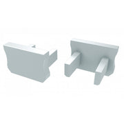 Tapón Final Perfíl Tipo X - Plástico Blanco-Con Agujero — Vetonek
