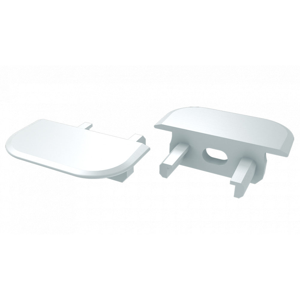 Tapón Final Perfíl Tipo Z - Plástico Blanco-Con Agujero — Vetonek