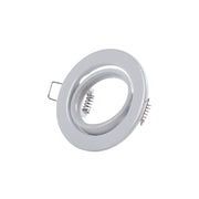 Aro Foco Downlight Circular Basculante "Vepa" Acero 90mm - Blanco — Vetonek