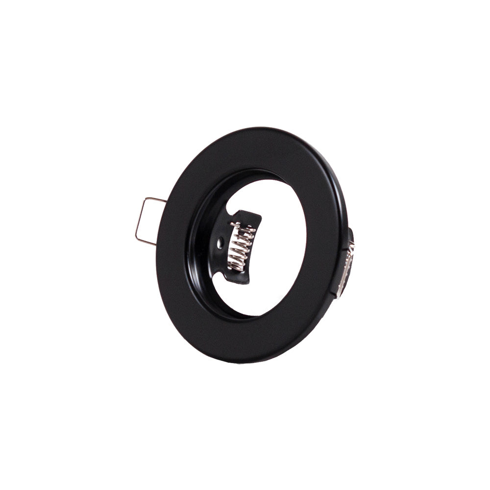 Aro Foco Downlight Circular "Sara" Acero 81mm - Negro — Vetonek