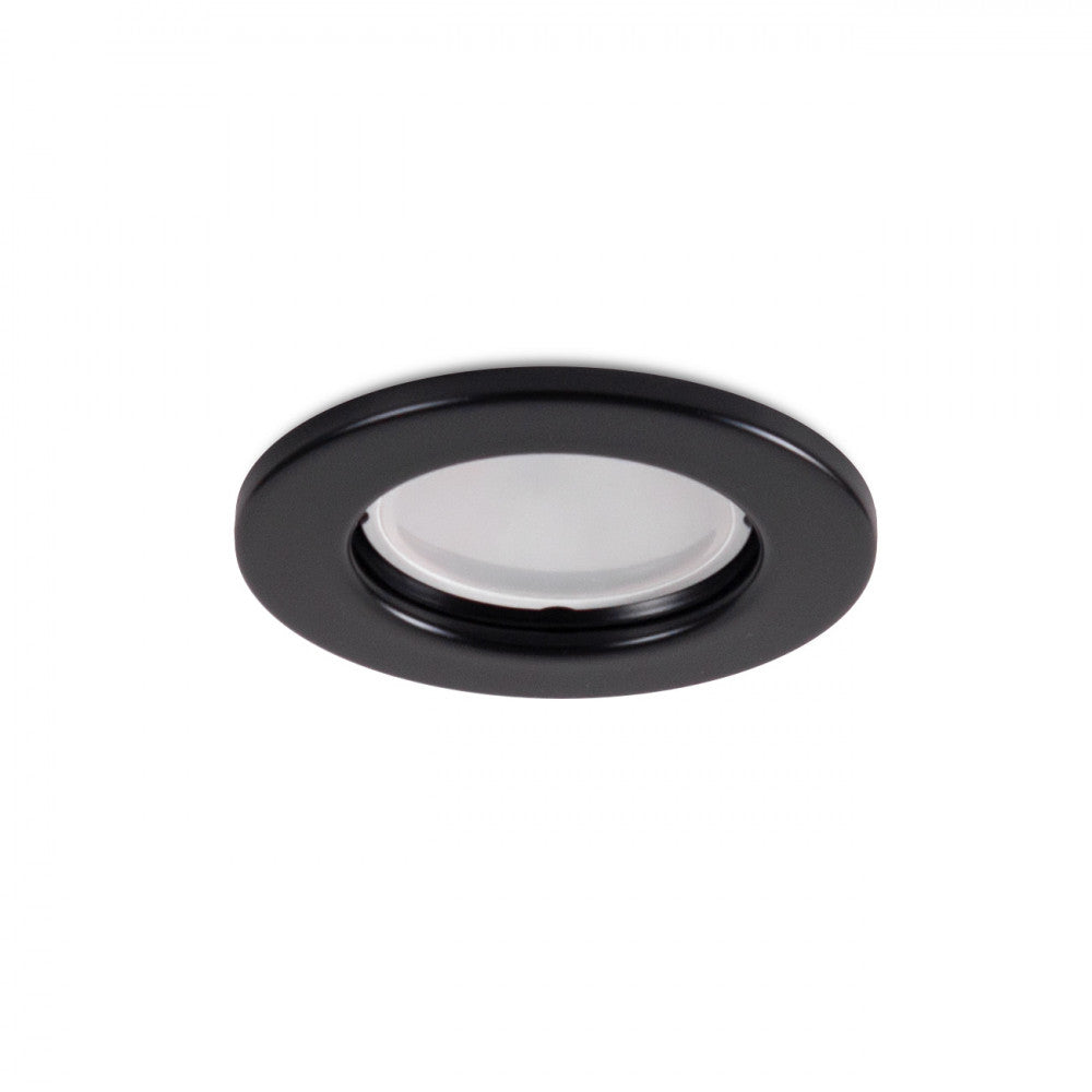 Aro Foco Downlight Circular "Sara" Acero 81mm - Negro — Vetonek (2)