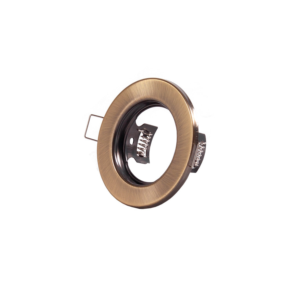 Aro Foco Downlight Circular "Sara" Acero 81mm - Latonado — Vetonek