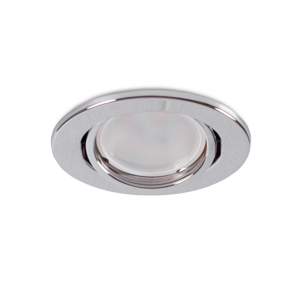 Aro Foco Downlight Circular Basculante "Vepa" Acero 90mm - Cromado — Vetonek (2)