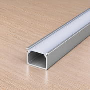 Perfíl Aluminio KIMERA-HELSE Anodizado Plata con Difusor Opal y Tapones 2,02M — Vetonek