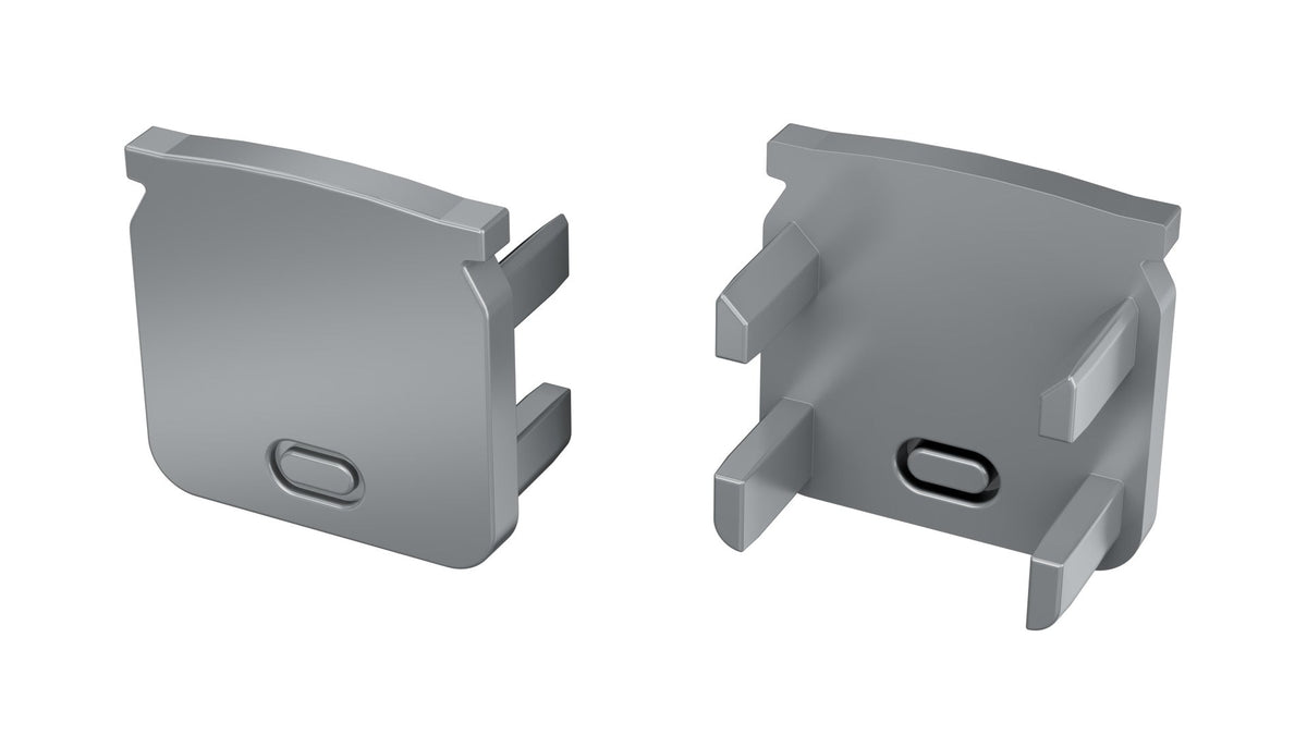 Perfíl Aluminio KIMERA-HELSE Anodizado Plata con Difusor Opal y Tapones 2,02M — Vetonek (2)