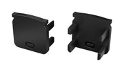 Perfíl Aluminio KIMERA-HELSE Anodizado Negro con Difusor Opal y Tapones 2,02M — Vetonek (2)