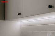 Perfíl Aluminio KIMERA-"ARRE" Anodizado Negro con Difusor Opal , Tapones y Clips Sujección 2,02M — Vetonek (5)