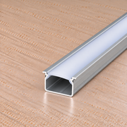 Perfíl Aluminio KIMERA-"TVED" Anodizado Plata con Difusor Opal , Tapones y Clips Sujección 2,02M — Vetonek