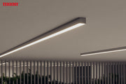 Perfíl Aluminio KIMERA-"NORS" Anodizado Negro con Difusor Opal , Tapones y Clips Sujección 2,02M — Vetonek (5)