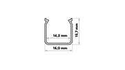 Perfíl Aluminio KIMERA-"HELSE" Anodizado Negro con Difusor Opal , Tapones y Clips Sujección 2,02M — Vetonek (4)