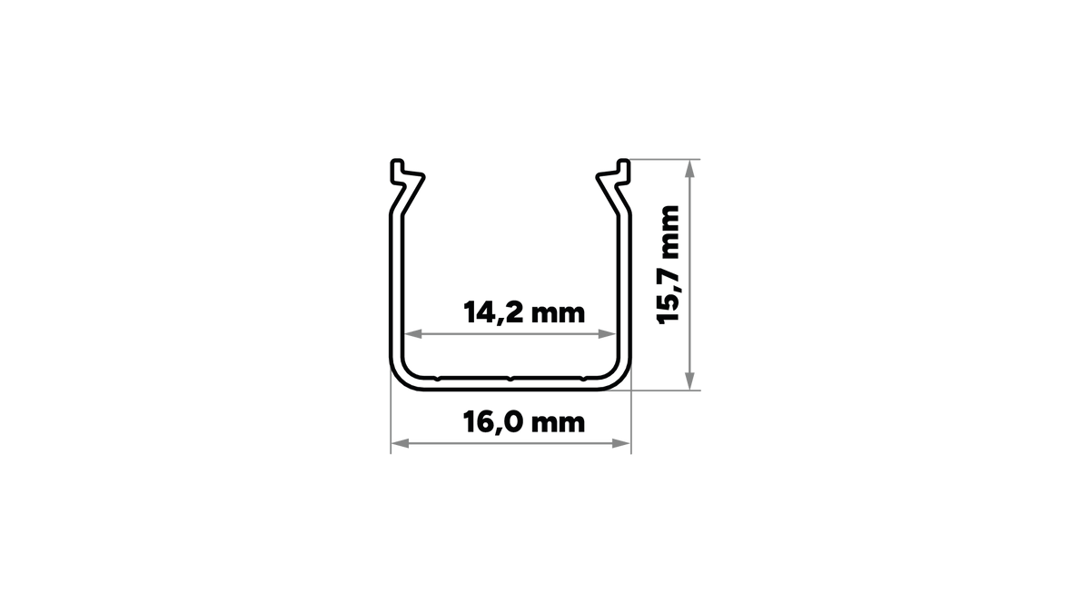 Perfíl Aluminio KIMERA-"HELSE" Anodizado Negro con Difusor Opal , Tapones y Clips Sujección 2,02M — Vetonek (4)