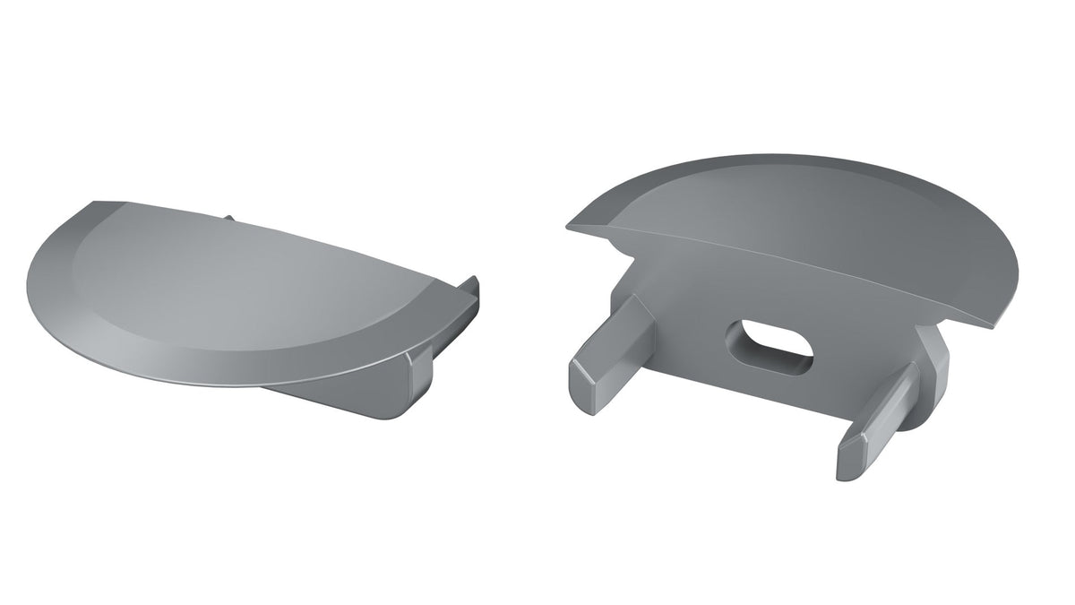 Perfíl Aluminio KIMERA-SELDE Anodizado Plata con Difusor Opal y Tapones 2,02M — Vetonek (2)