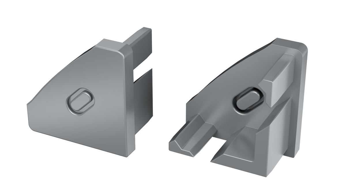 Perfíl Aluminio KIMERA-BARDE Anodizado Plata con Difusor Opal y Tapones 2,02M — Vetonek (2)