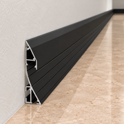 Perfíl Aluminio KIMERA-LUND T1 Anodizado Negro con Difusor Opal y Tapones 2,02M — Vetonek