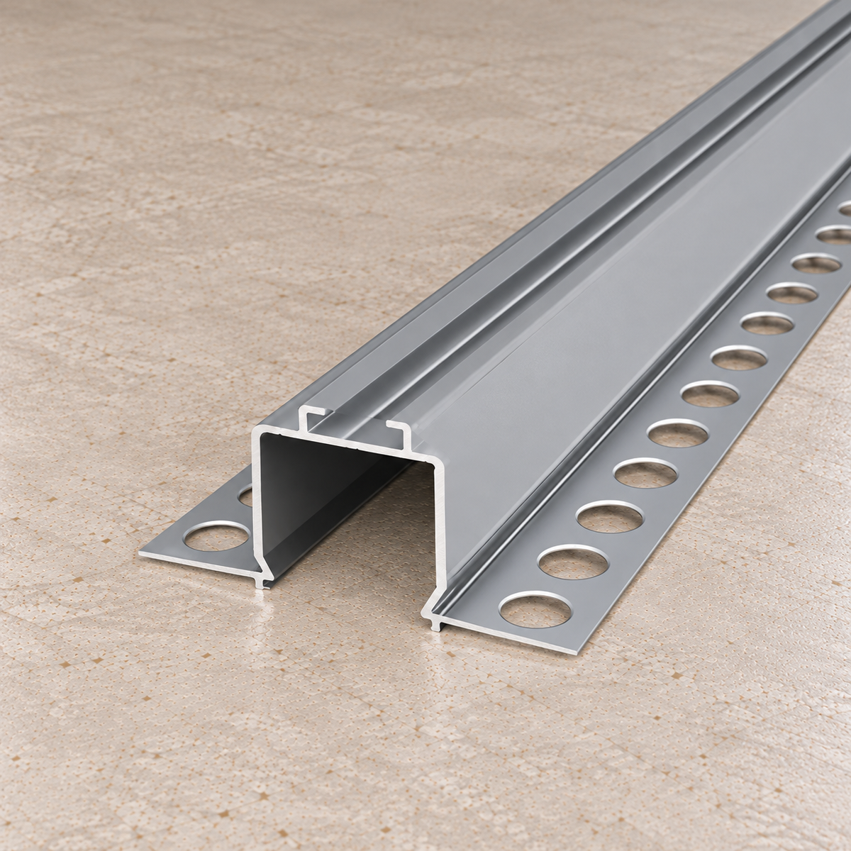 Perfíl Aluminio KIMERA-ODIS Anodizado Plata con Difusor Opal y Tapones 2,02M — Vetonek