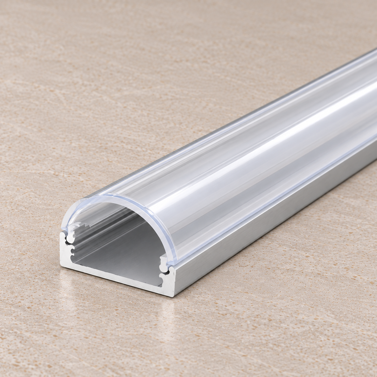 Perfíl Aluminio para Tira LED Difusor Transparente x 2M — Vetonek (6)