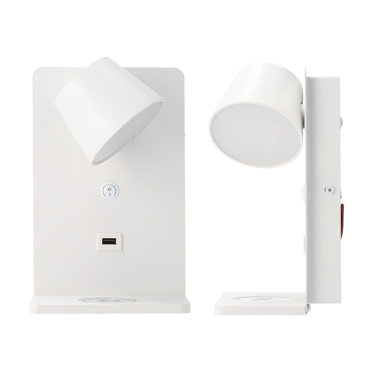 Aplique de pared para lectura con puerto USB "Lumo"6W Base carga inalámbrica — Vetonek (5)
