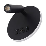 Aplique LED Spot Round 9W con Salida USB-C 630Lm 3000ºK Negro — Vetonek (2)