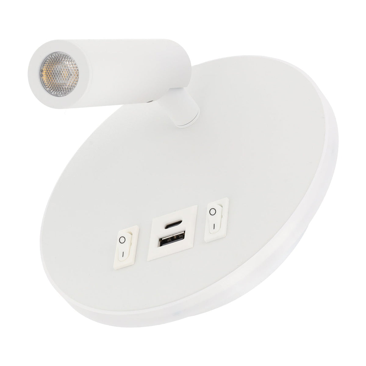Aplique LED Spot Round 9W con Salida USB-C 630Lm 3000ºK Blanco — Vetonek (2)