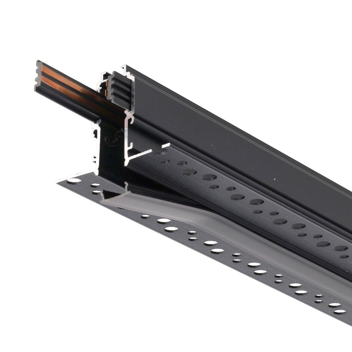 Carril 10mm Empotrado Acabado Negro — Vetonek (2)