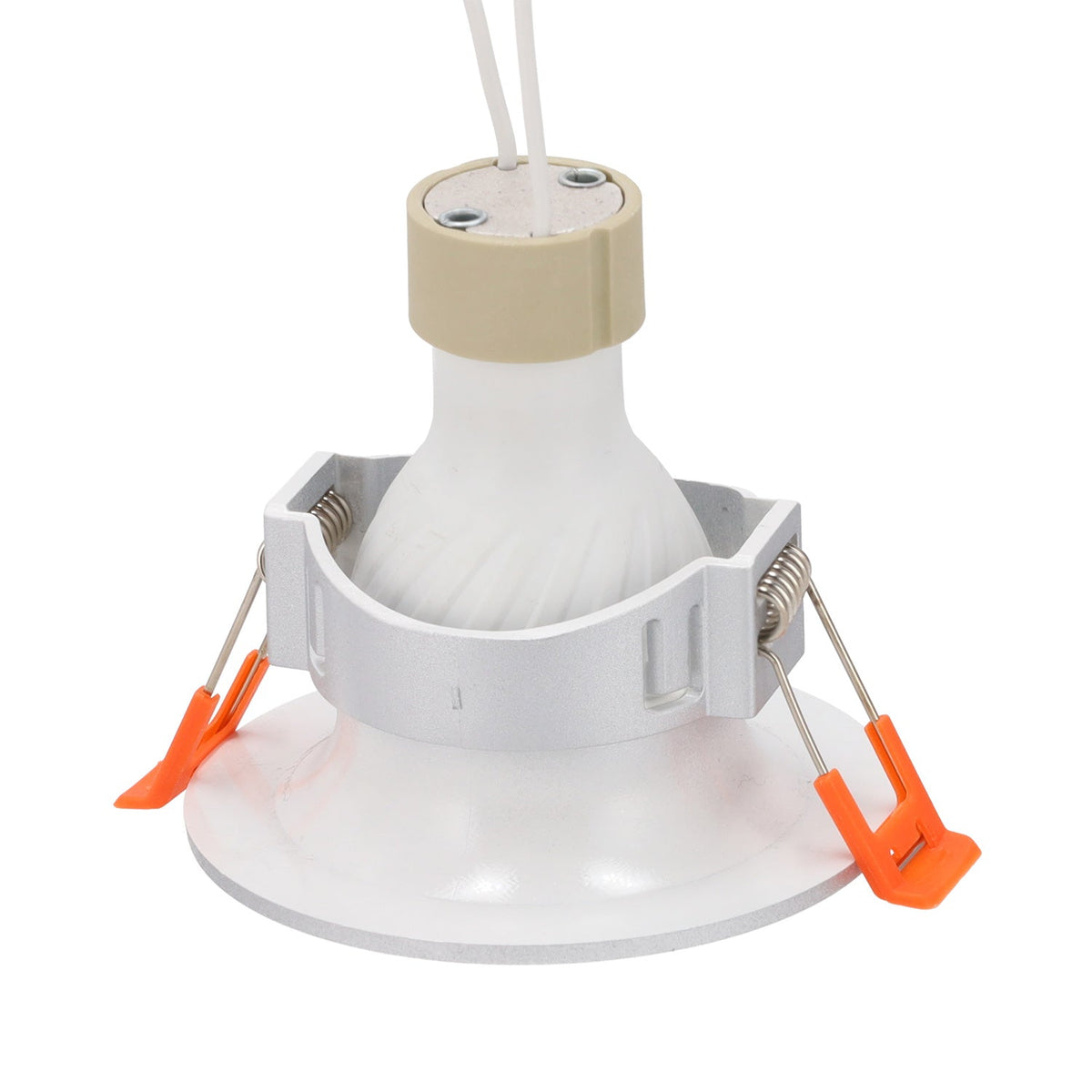 Aro downlight empotrable redondo GU10 color plata "Virel" — Vetonek (4)