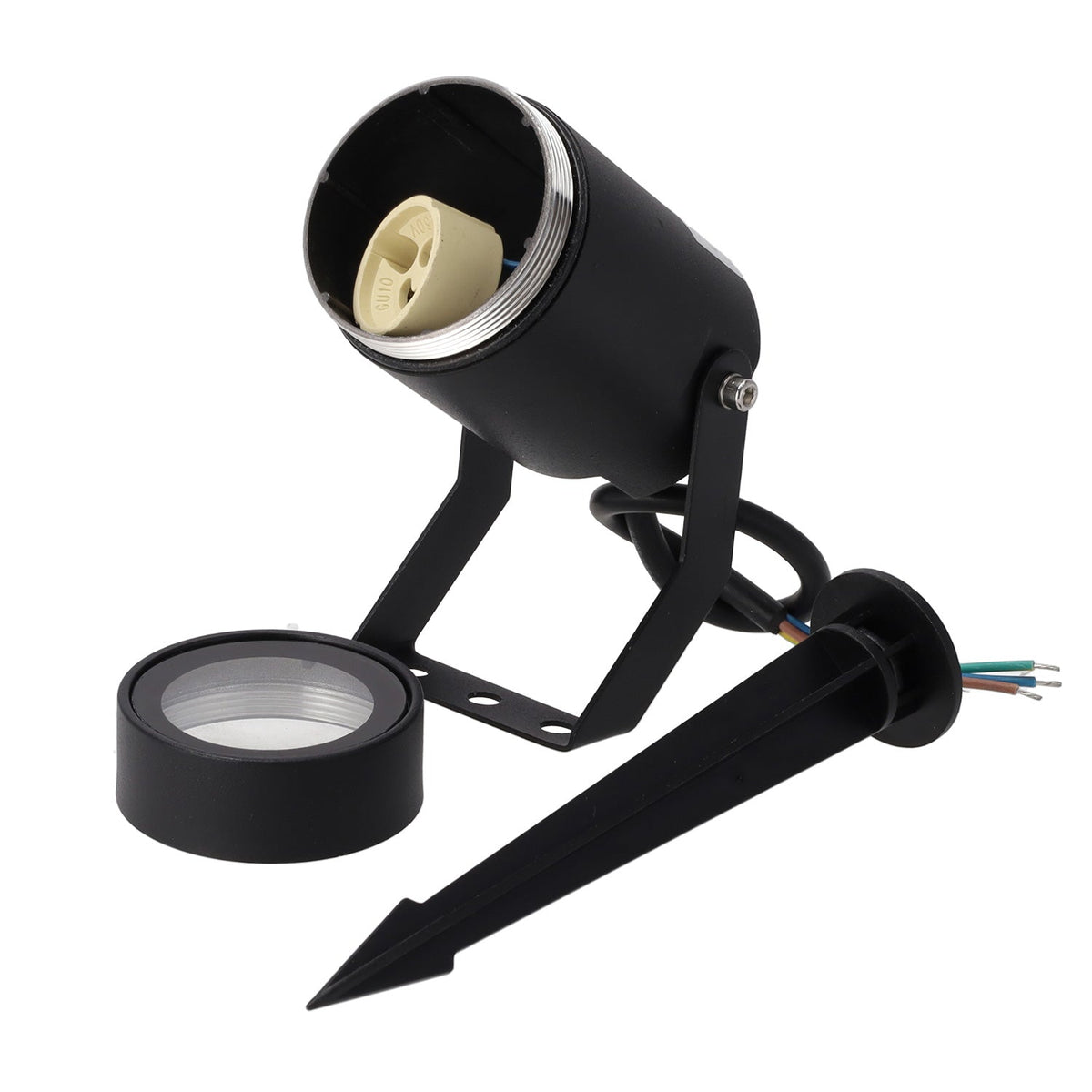 Foco de Jardin GU10 con Pincho-Acabado Negro — Vetonek (4)