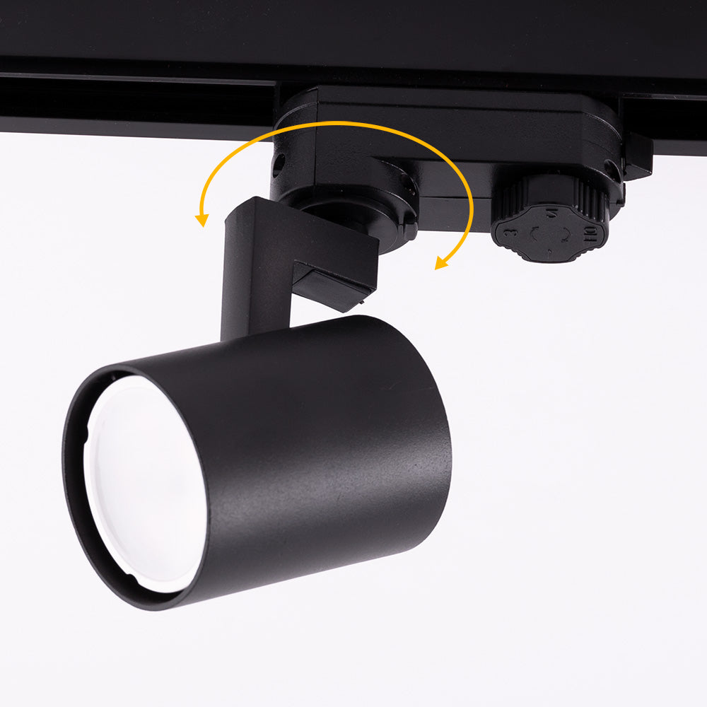 Foco Carril Trifásico "Lumiastra" 1xGU10 Negro — Vetonek (4)