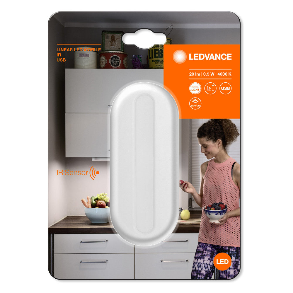 Luminaria lineal LED móvil LEDVANCE 0,5 W 20 lm 4000 K 105° Sensor IP20 — Vetonek (2)